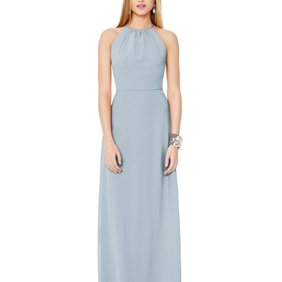 Dessy 8151 Special Occasion Full length, Halter Dress..Mist.Assorted Sizes...NWT - Picture 1 of 6